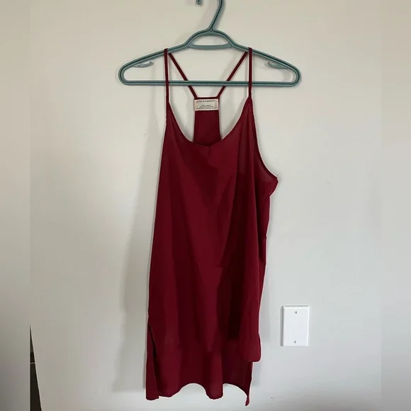 Red High-Low Tank Top - Picture 1 of 3